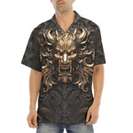 Hawaiian Shirt Fantasy Gold Dragon Head