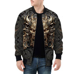 Bomber Jacket Fantasy Gold Dragon Head