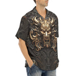 Hawaiian Shirt Fantasy Gold Dragon Head