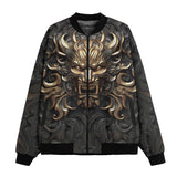 Bomber Jacket Fantasy Gold Dragon Head