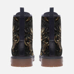 Leather Boots Fantasy Gold Dragon Head