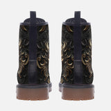 Leather Boots Fantasy Gold Dragon Head