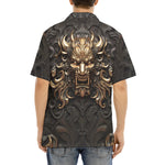 Hawaiian Shirt Fantasy Gold Dragon Head