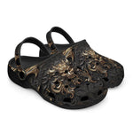 Classic Clogs Fantasy Gold Dragon Head
