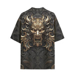 Hawaiian Shirt Fantasy Gold Dragon Head