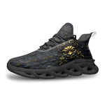 Sports Sneakers Gold and Black Ornate Mask