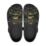 Classic Clogs Gold and Black Ornate Mask