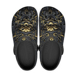 Classic Clogs Gold and Black Ornate Mask