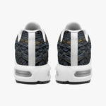 Air Cushion Sneakers Gold and Black Ornate Mask