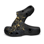 Classic Clogs Gold and Black Ornate Mask