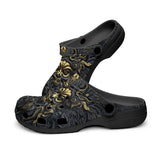 Classic Clogs Gold and Black Ornate Mask
