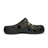 Classic Clogs Gold and Black Ornate Mask