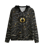 Men's Zip Up Hoodie Mysterious Golden Eyes