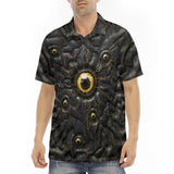 Men's Polo Shirt Mysterious Golden Eyes