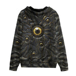 Men's Zip Up Hoodie Mysterious Golden Eyes