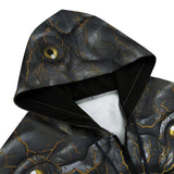 Men's Zip Up Hoodie Mysterious Golden Eyes