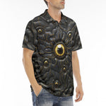 Men's Polo Shirt Mysterious Golden Eyes