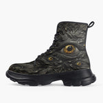 Casual Leather Chunky Boots Fantasy Golden Eye