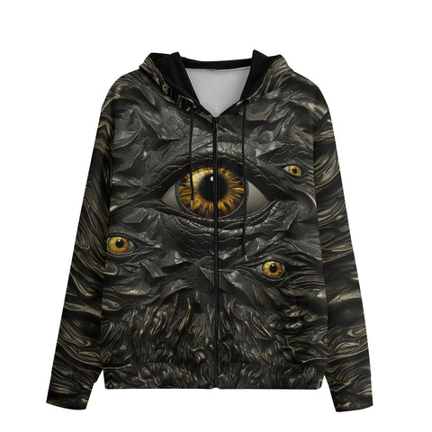 Men's Zip Up Hoodie Fantasy Golden Eye