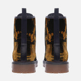 Leather Boots Golden Planets Art Abstraction