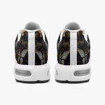 Air Cushion Sneakers Black and Gold Butterlies