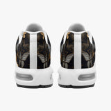 Air Cushion Sneakers Black and Gold Butterlies