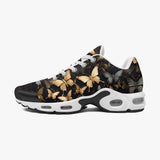 Air Cushion Sneakers Black and Gold Butterlies