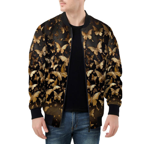 Bomber Jacket Golden Butterflies