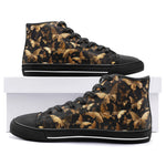 High-Top Canvas Shoes Golden Butterflies