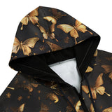 Men's Zip Up Hoodie Golden Butterflies