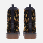 Leather Boots Golden Butterflies
