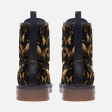 Leather Boots Golden Butterflies