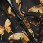 Men's Zip Up Hoodie Golden Butterflies