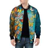 Bomber Jacket Colorful Butterflies Art