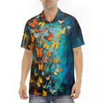 Men's Polo Shirt Colorful Butterflies Art