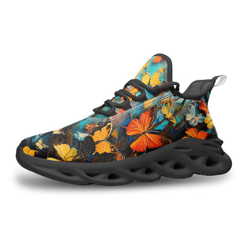 Sports Sneakers Colorful Butterflies Art