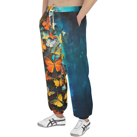 Men's Sweatpants Colorful Butterflies Art