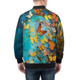 Bomber Jacket Colorful Butterflies Art