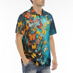 Men's Polo Shirt Colorful Butterflies Art