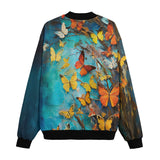 Bomber Jacket Colorful Butterflies Art