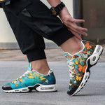 Air Cushion Sneakers Colorful Butterflies Art