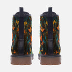Leather Boots Colorful Butterflies Art