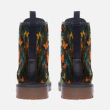Leather Boots Colorful Butterflies Art