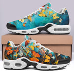 Air Cushion Sneakers Colorful Butterflies Art