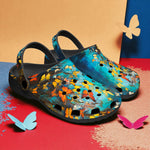 Classic Clogs Colorful Butterflies Art