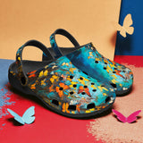 Classic Clogs Colorful Butterflies Art
