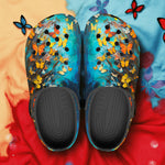 Classic Clogs Colorful Butterflies Art
