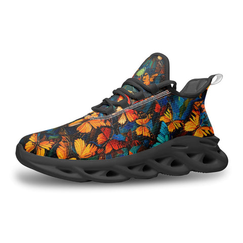 Sports Sneakers Colorful Butterflies
