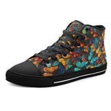 High-Top Canvas Shoes Colorful Butterflies