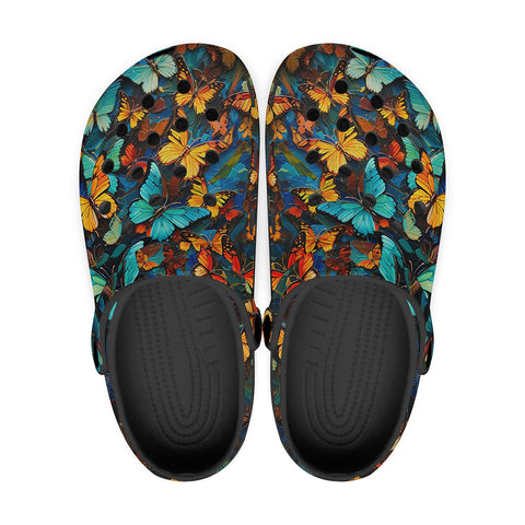 Classic Clogs Colorful Butterflies